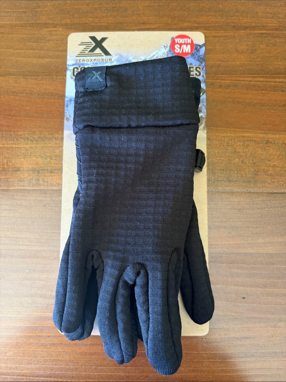 Black ZeroXposur Youth Gloves